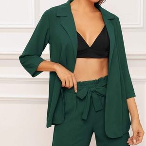 Blazer and paperbag pants